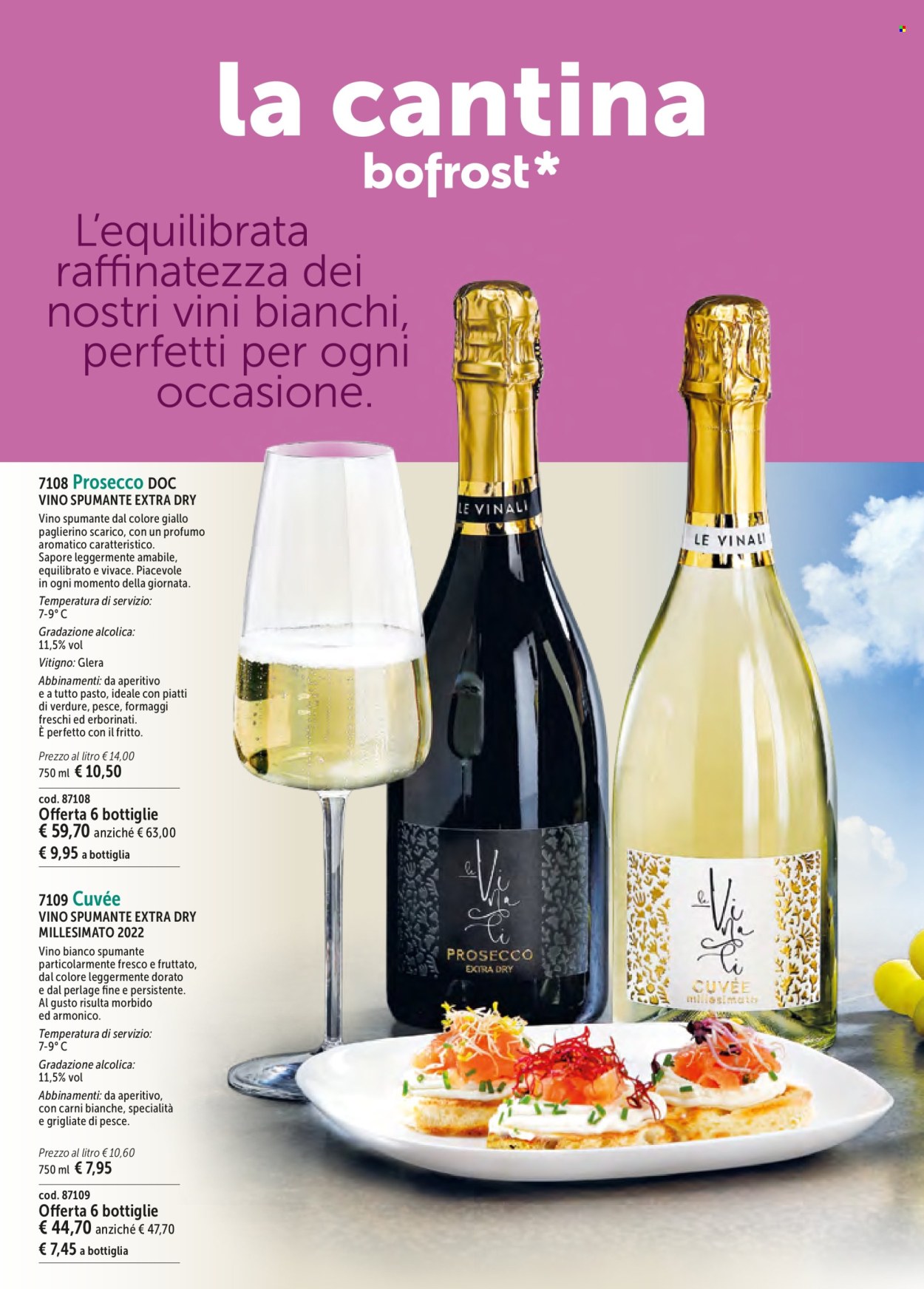 thumbnail - Volantino Bofrost - Prodotti in offerta - vino bianco, Spumante, Prosecco, bevanda alcolica, aperitivo. Pagina 142.