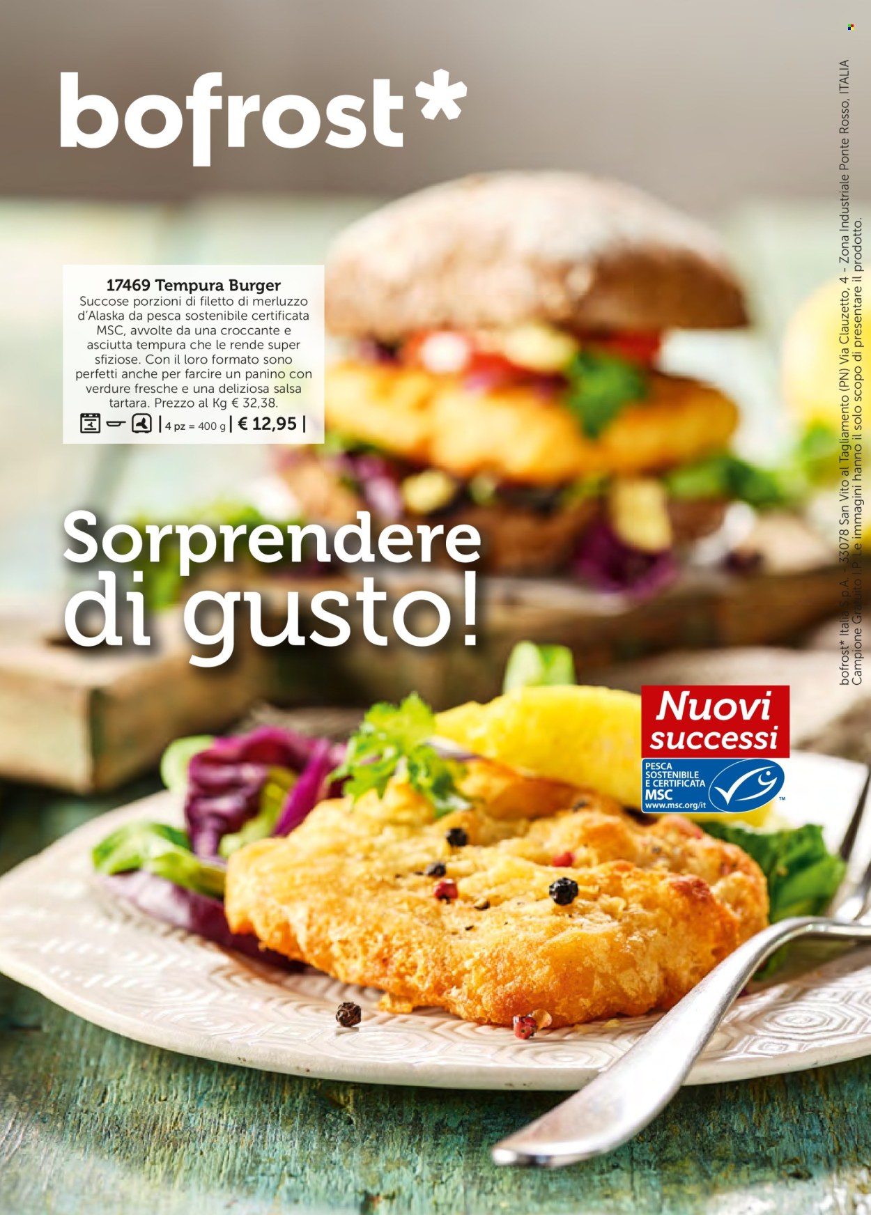 thumbnail - Volantino Bofrost - Prodotti in offerta - hamburger, filetti di merluzzo, merluzzo. Pagina 148.