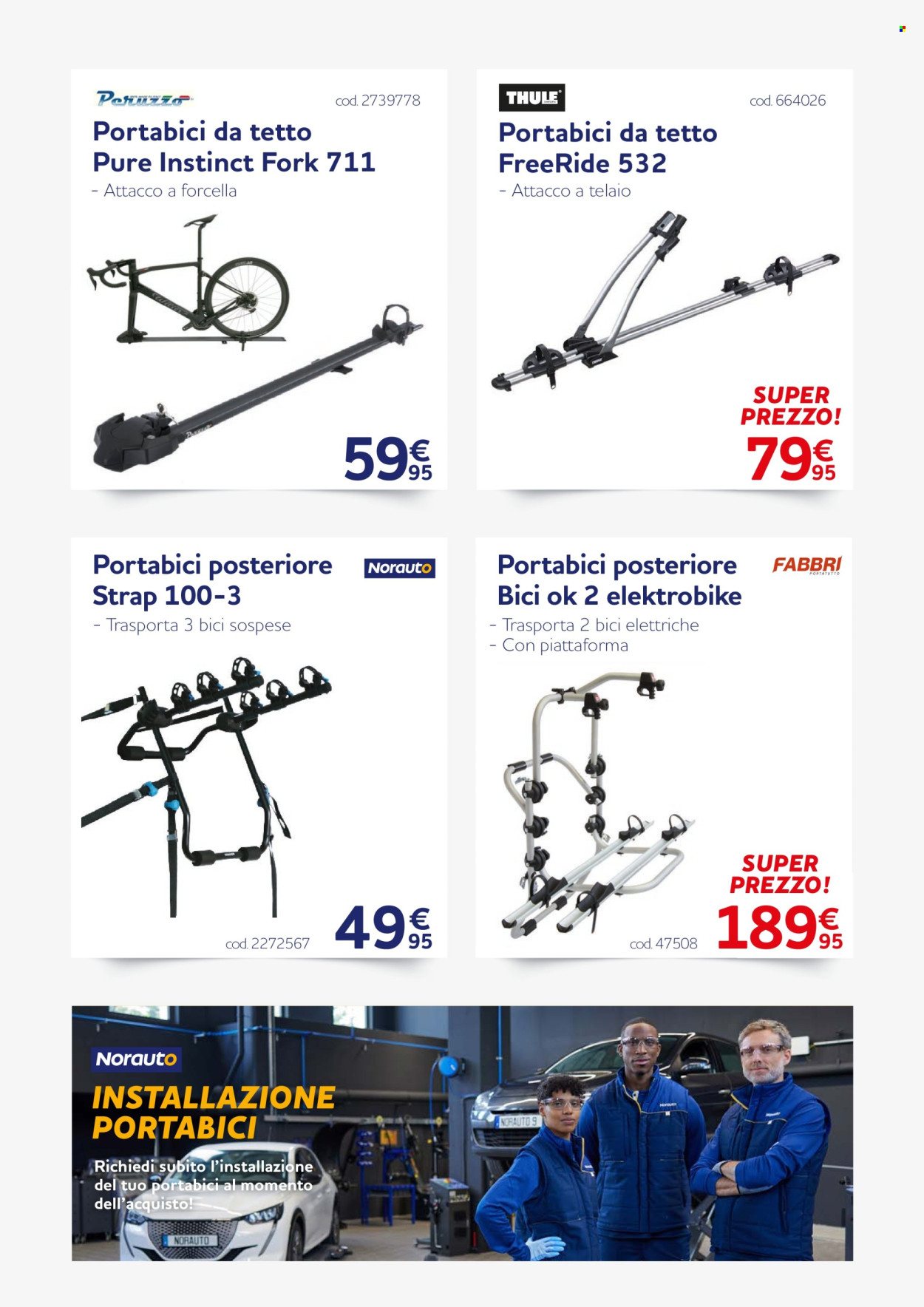 thumbnail - Volantino Norauto - 21/3/2024 - 8/5/2024 - Prodotti in offerta - bici elettrica, Thule, portabici. Pagina 6.