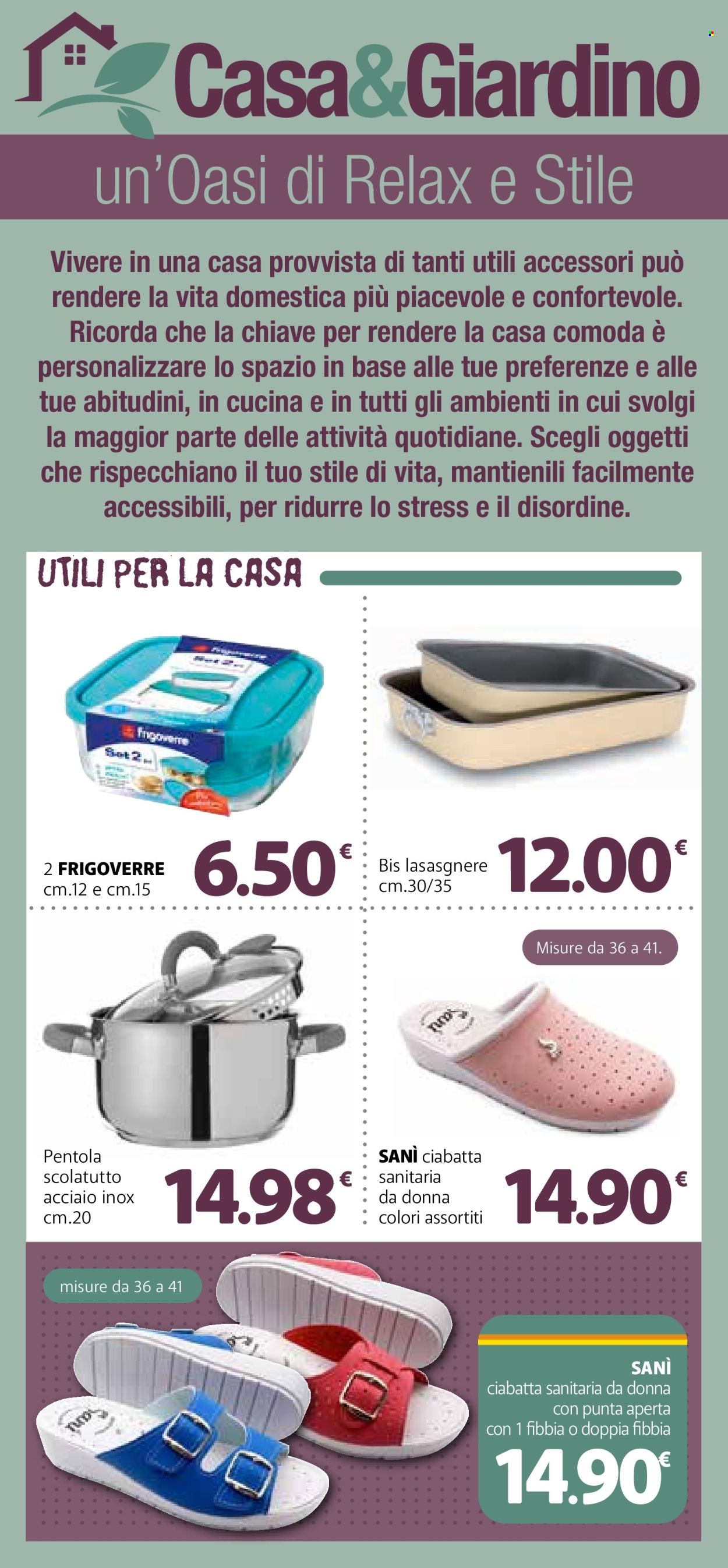 thumbnail - Volantino Famila - 21/3/2024 - 30/4/2024 - Prodotti in offerta - ciabatte sanitarie, pentola. Pagina 8.