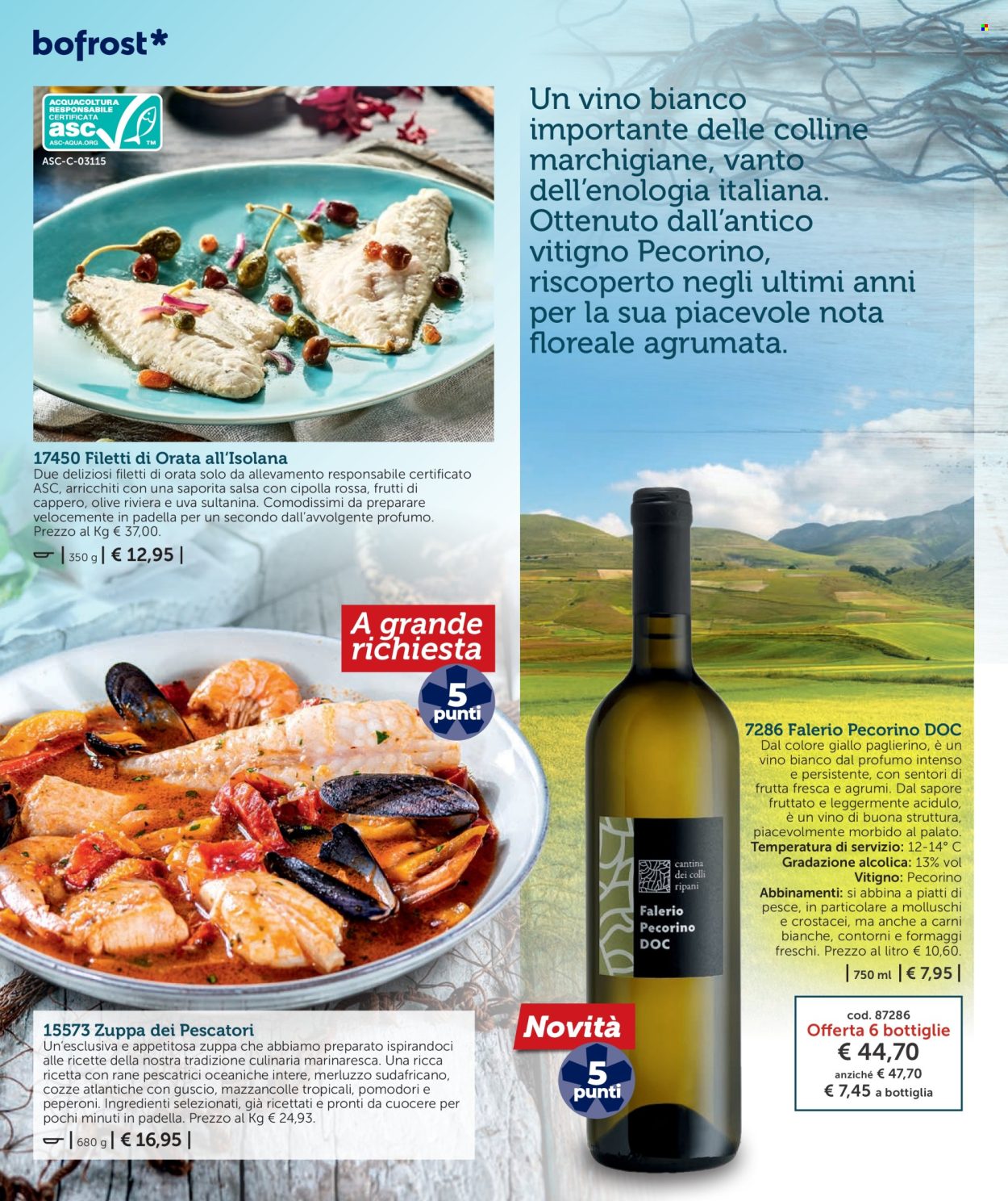 thumbnail - Volantino Bofrost - 2/4/2024 - 29/6/2024 - Prodotti in offerta - cozze, mazzancolle, merluzzo, orata, zuppa, bevanda alcolica. Pagina 8.