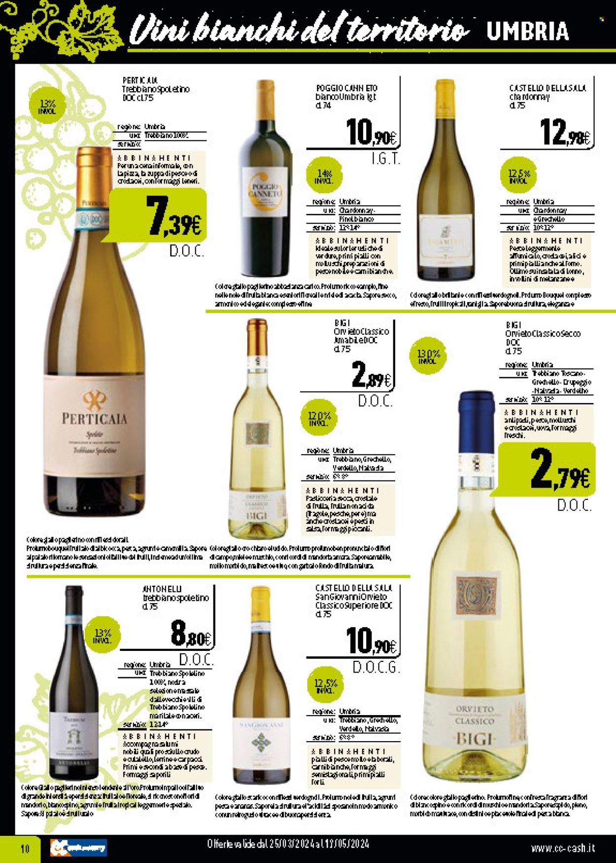 thumbnail - Volantino C+C Cash & Carry - 25/3/2024 - 19/5/2024 - Prodotti in offerta - pesche, ananas, vino bianco, Chardonnay, vino, Trebbiano. Pagina 10.