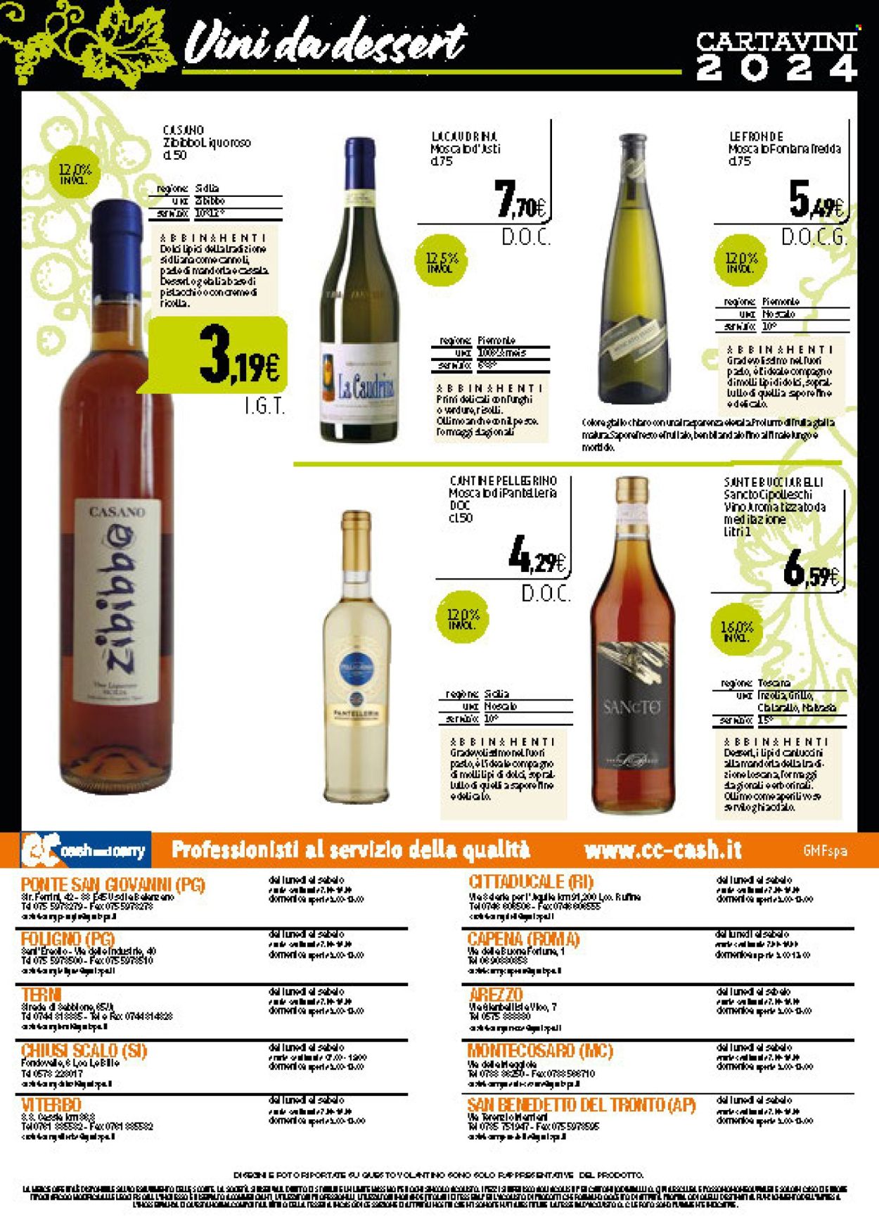 thumbnail - Volantino C+C Cash & Carry - 25/3/2024 - 19/5/2024 - Prodotti in offerta - bevanda alcolica, cantuccini, Pellegrino, vino. Pagina 24.