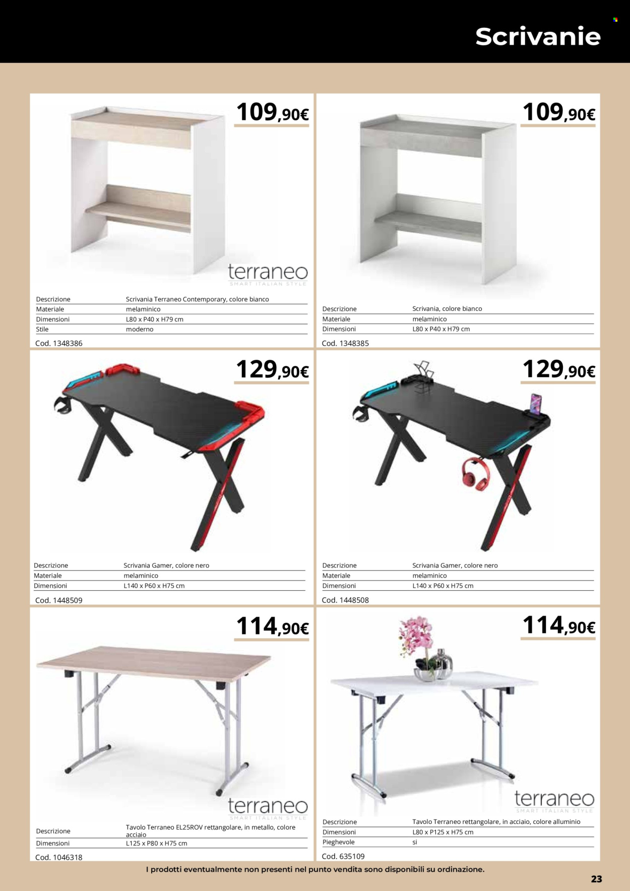 thumbnail - Volantino Brico io - Prodotti in offerta - tavolo, scrivania. Pagina 23.