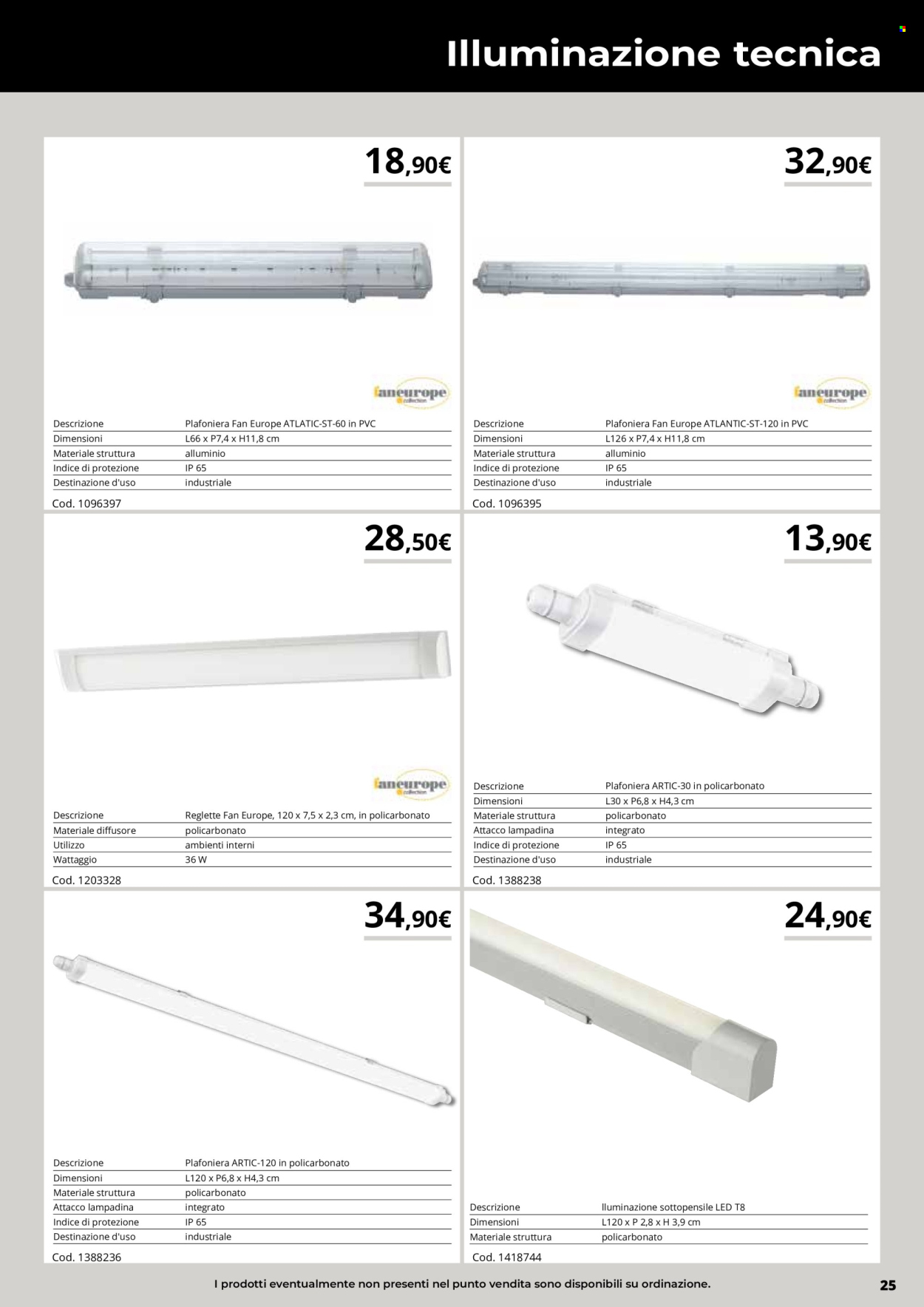 thumbnail - Volantino Brico io - Prodotti in offerta - diffusore, lampadina, reglette, plafoniera. Pagina 25.