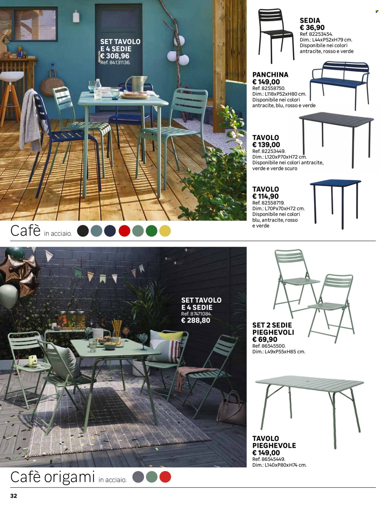 thumbnail - Volantino Leroy Merlin - Prodotti in offerta - tavolo pieghevole, sedia, panchina. Pagina 32.