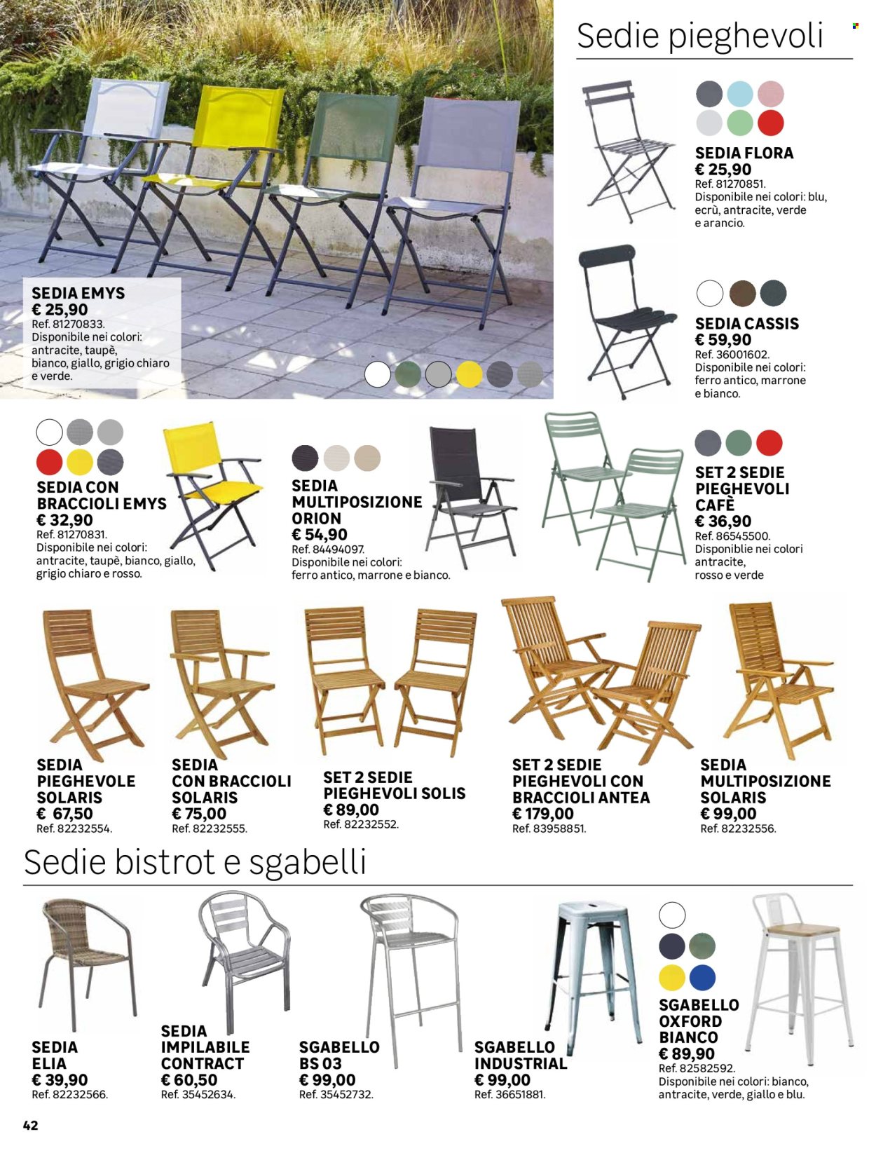 thumbnail - Volantino Leroy Merlin - Prodotti in offerta - sedia, sgabello, sedia impilabile, sedia pieghevole. Pagina 42.