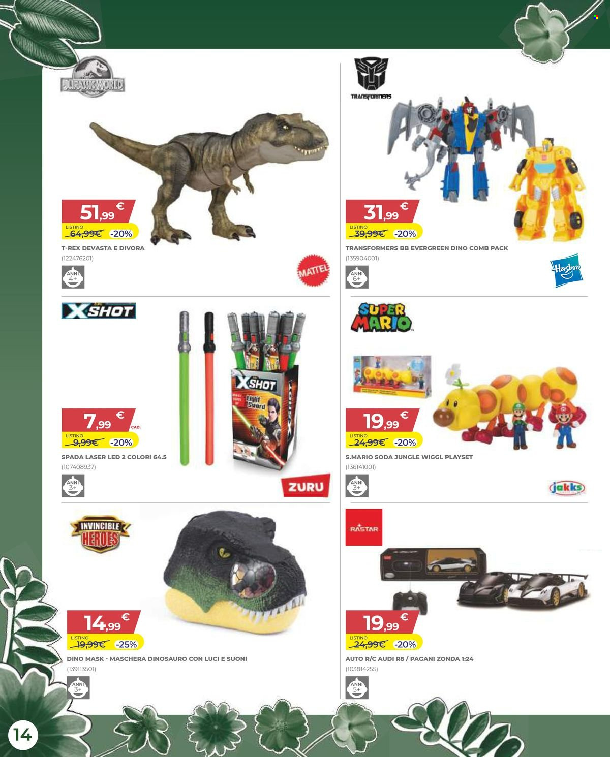 thumbnail - Volantino Toys Center - 4/4/2024 - 8/5/2025 - Prodotti in offerta - maschera, T-Rex, Hasbro. Pagina 14.