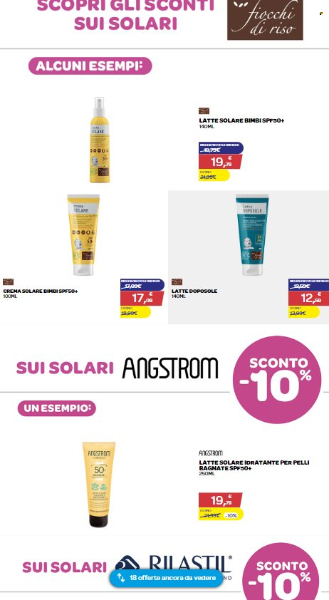 thumbnail - Volantino Bimbo Store - 4/4/2024 - 1/5/2024 - Prodotti in offerta - Rilastil, crema solare, latte solare, latte doposole. Pagina 39.