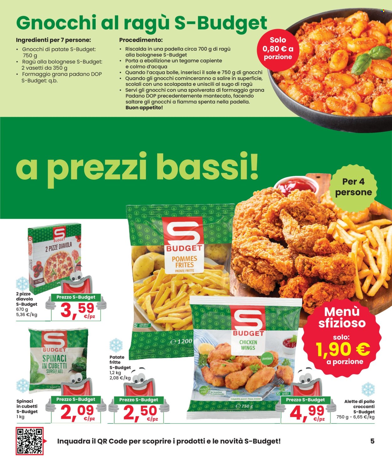 thumbnail - Volantino Eurospar - 4/4/2024 - 30/4/2024 - Prodotti in offerta - spinaci, ragù, ragù alla bolognese, Grana Padano, patatine, patatine fritte. Pagina 5.