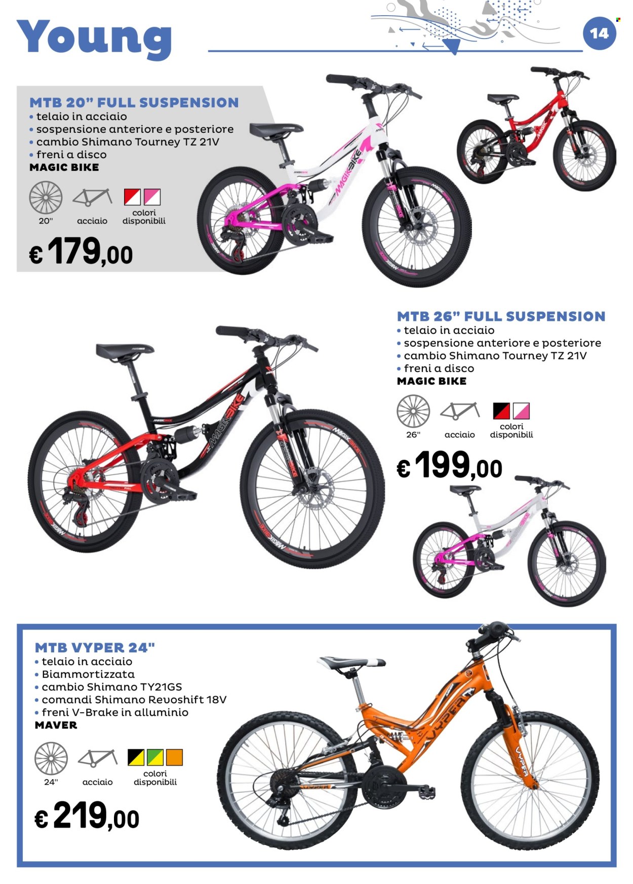 thumbnail - Volantino Iper, La grande i - 12/4/2024 - 7/7/2024 - Prodotti in offerta - Shimano, mountain bike. Pagina 14.