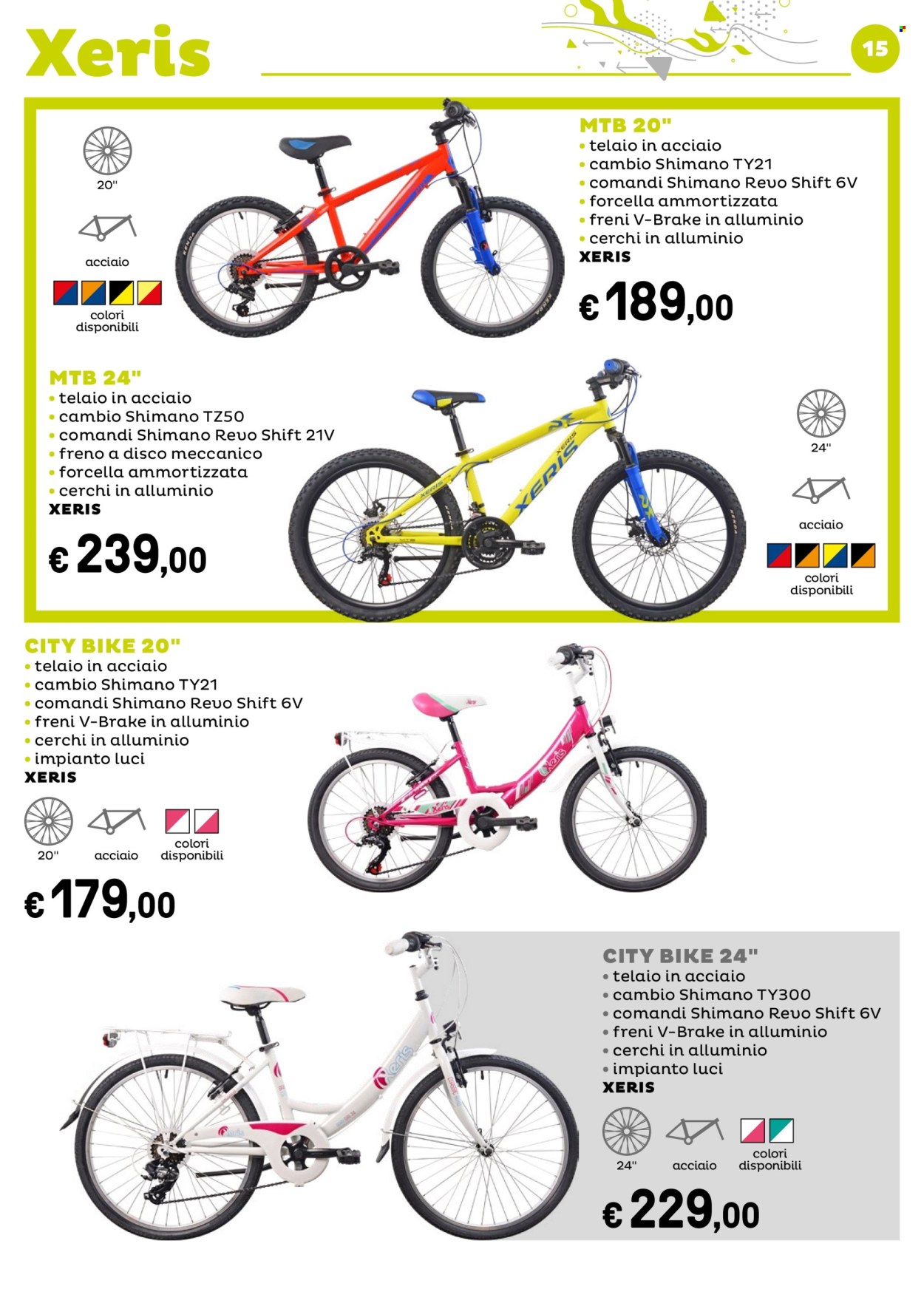 thumbnail - Volantino Iper, La grande i - 12/4/2024 - 7/7/2024 - Prodotti in offerta - Shimano, mountain bike. Pagina 15.