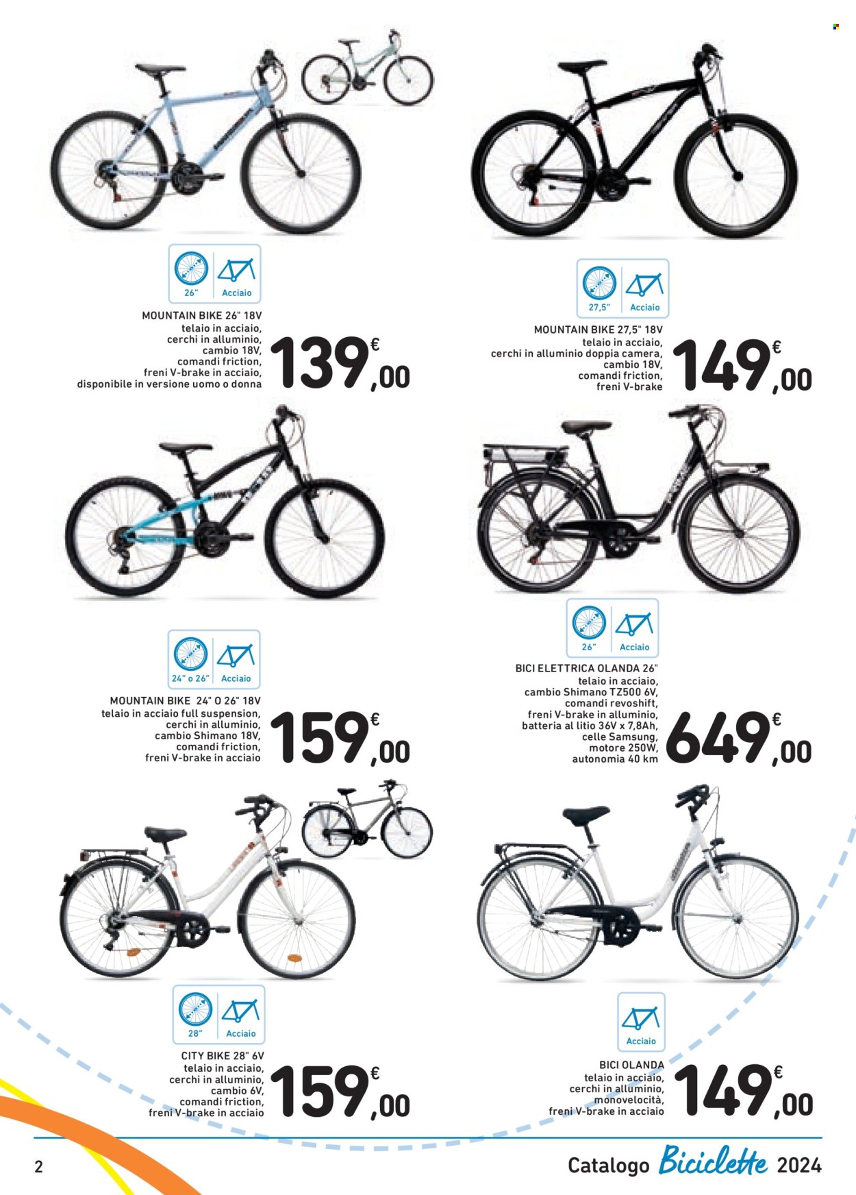 thumbnail - Volantino Conad Superstore - 24/4/2024 - 20/5/2024 - Prodotti in offerta - Shimano, camera, bici elettrica, bicicletta, mountain bike. Pagina 2.