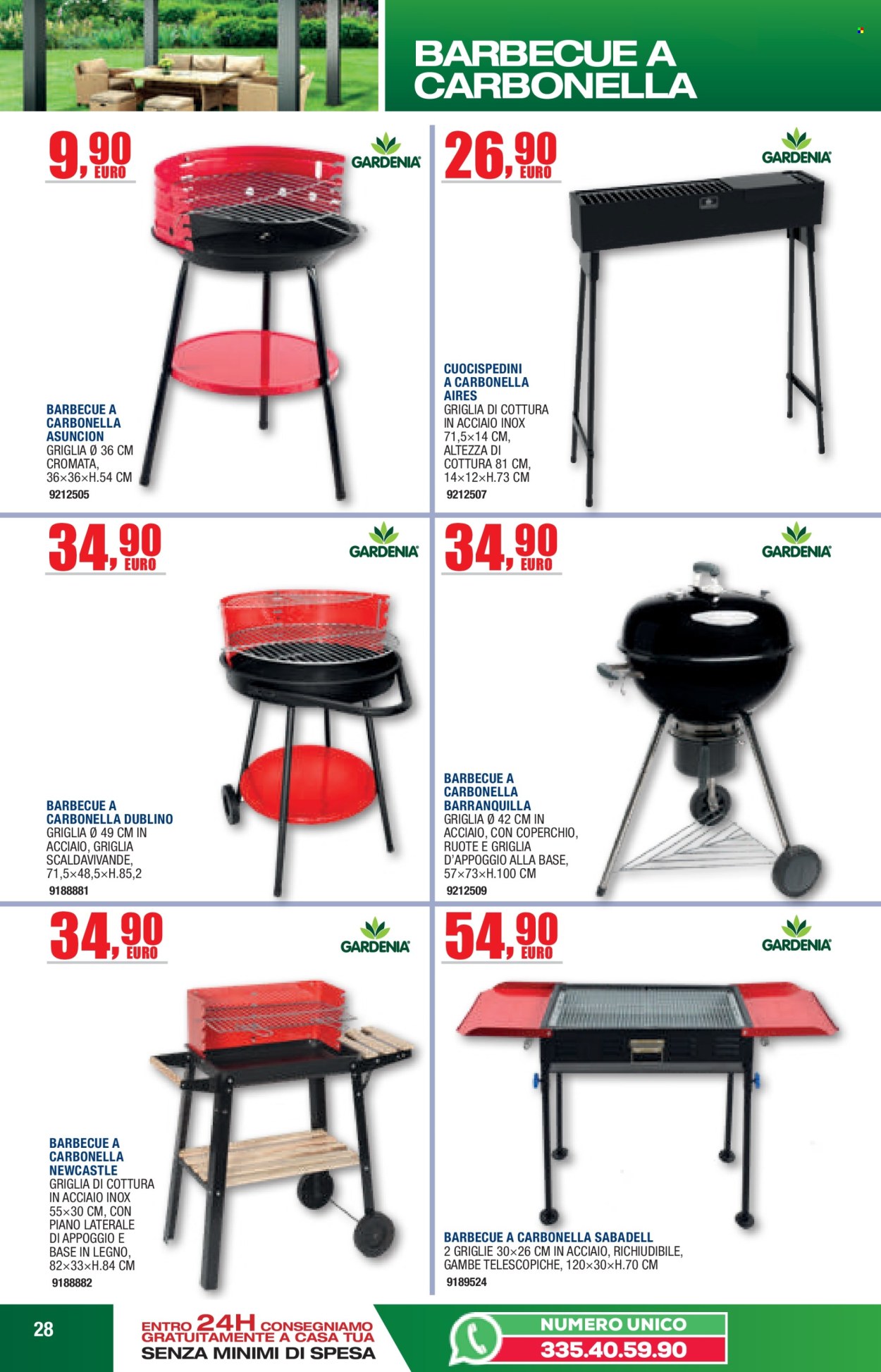 thumbnail - Volantino Bricofer - 15/4/2024 - 31/8/2024 - Prodotti in offerta - scaldavivande, carbonella, barbecue a carbonella, barbecue. Pagina 28.