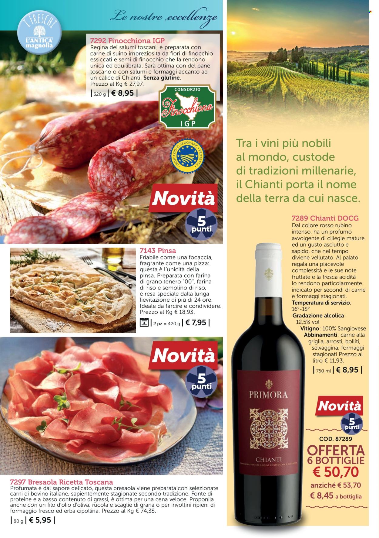 thumbnail - Volantino Bofrost - 6/5/2024 - 18/5/2024 - Prodotti in offerta - manzo, suino, involtini, formaggio fresco, pizza, focaccia, vino rosso, Chianti, vino, Sangiovese. Pagina 3.