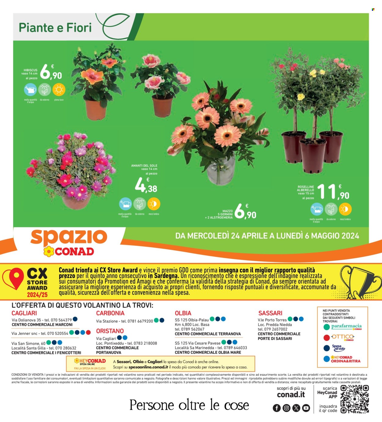 thumbnail - Volantino Spazio Conad - 24/4/2024 - 6/5/2024 - Prodotti in offerta - vaso, luce, fiori. Pagina 40.