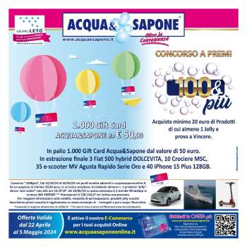 thumbnail - Offerta Acqua &amp; Sapone