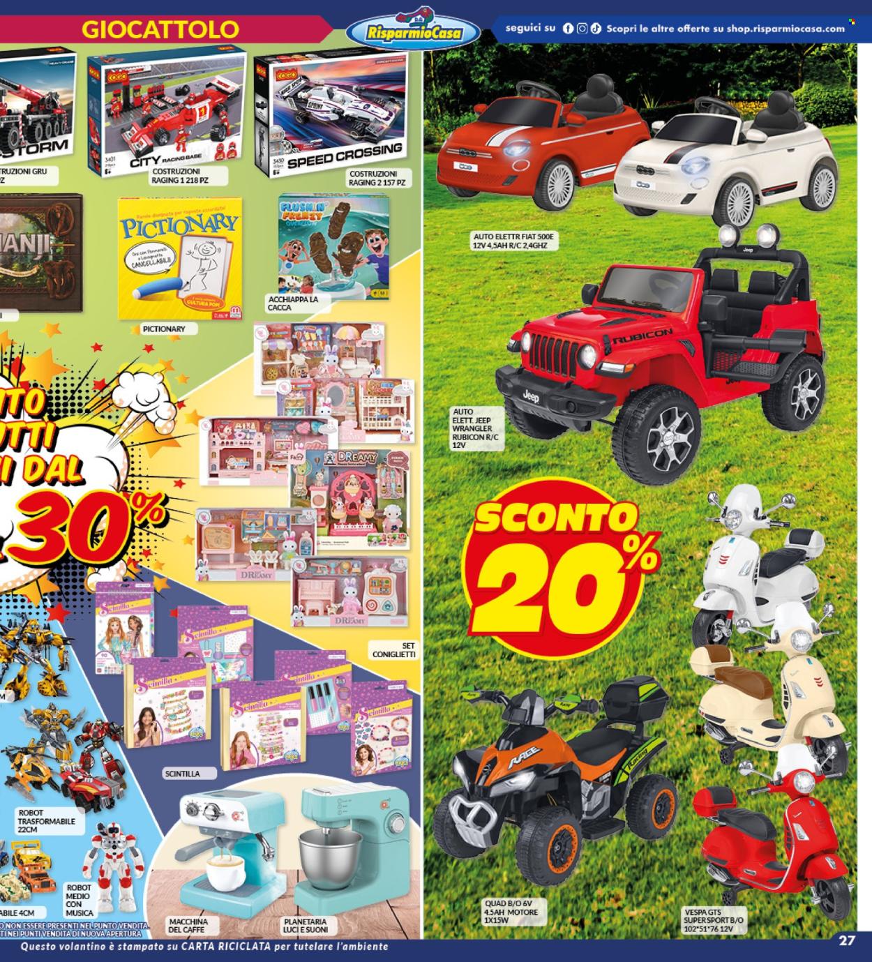 thumbnail - Volantino Risparmio Casa Megastore - 24/4/2024 - 12/5/2024 - Prodotti in offerta - Scintilla, robot, impastatrice planetaria, giocattoli. Pagina 27.