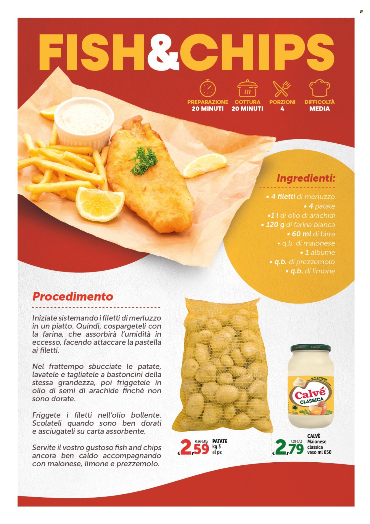 thumbnail - Volantino Carrefour - 25/4/2024 - 8/5/2024 - Prodotti in offerta - birra, bevanda alcolica, Calvé, Fish & Chips, olio di semi di arachide, piatto. Pagina 14.