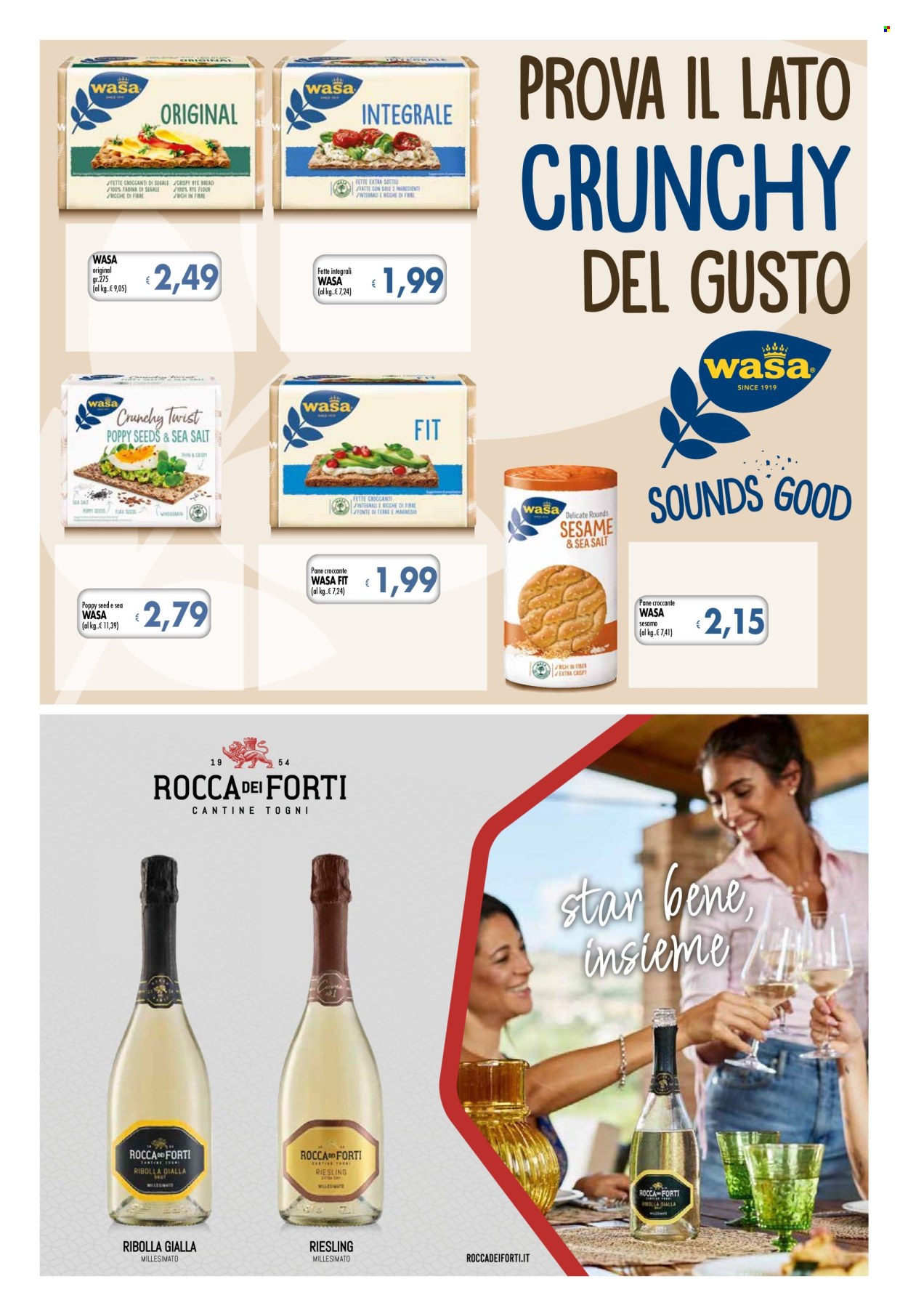 thumbnail - Volantino Famila - 22/4/2024 - 8/5/2024 - Prodotti in offerta - Wasa, pane, Star, Riesling, vino bianco, vino, Ribolla Gialla, Magnesio. Pagina 3.
