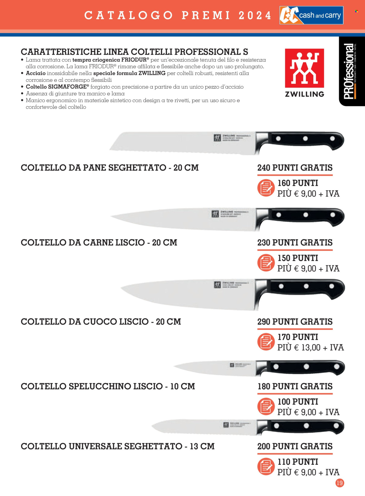 thumbnail - Volantino C+C Cash & Carry - 11/3/2024 - 2/2/2025 - Prodotti in offerta - coltello, coltello spelucchino. Pagina 19.
