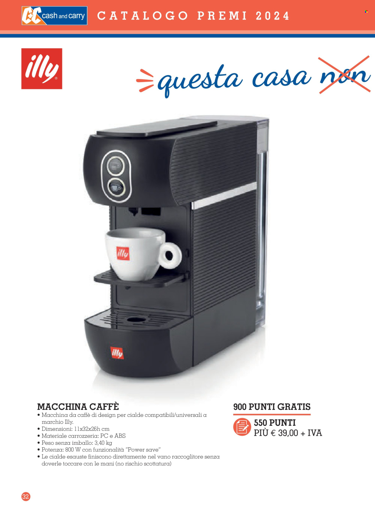 thumbnail - Volantino C+C Cash & Carry - 11/3/2024 - 2/2/2025 - Prodotti in offerta - cialda, illy, macchina per caffé. Pagina 32.