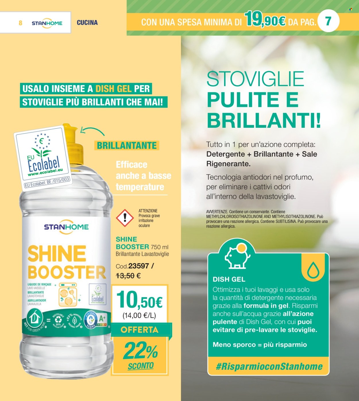 thumbnail - Volantino Stanhome - 23/4/2024 - 10/5/2024 - Prodotti in offerta - detergente, brillantante, profumo. Pagina 8.