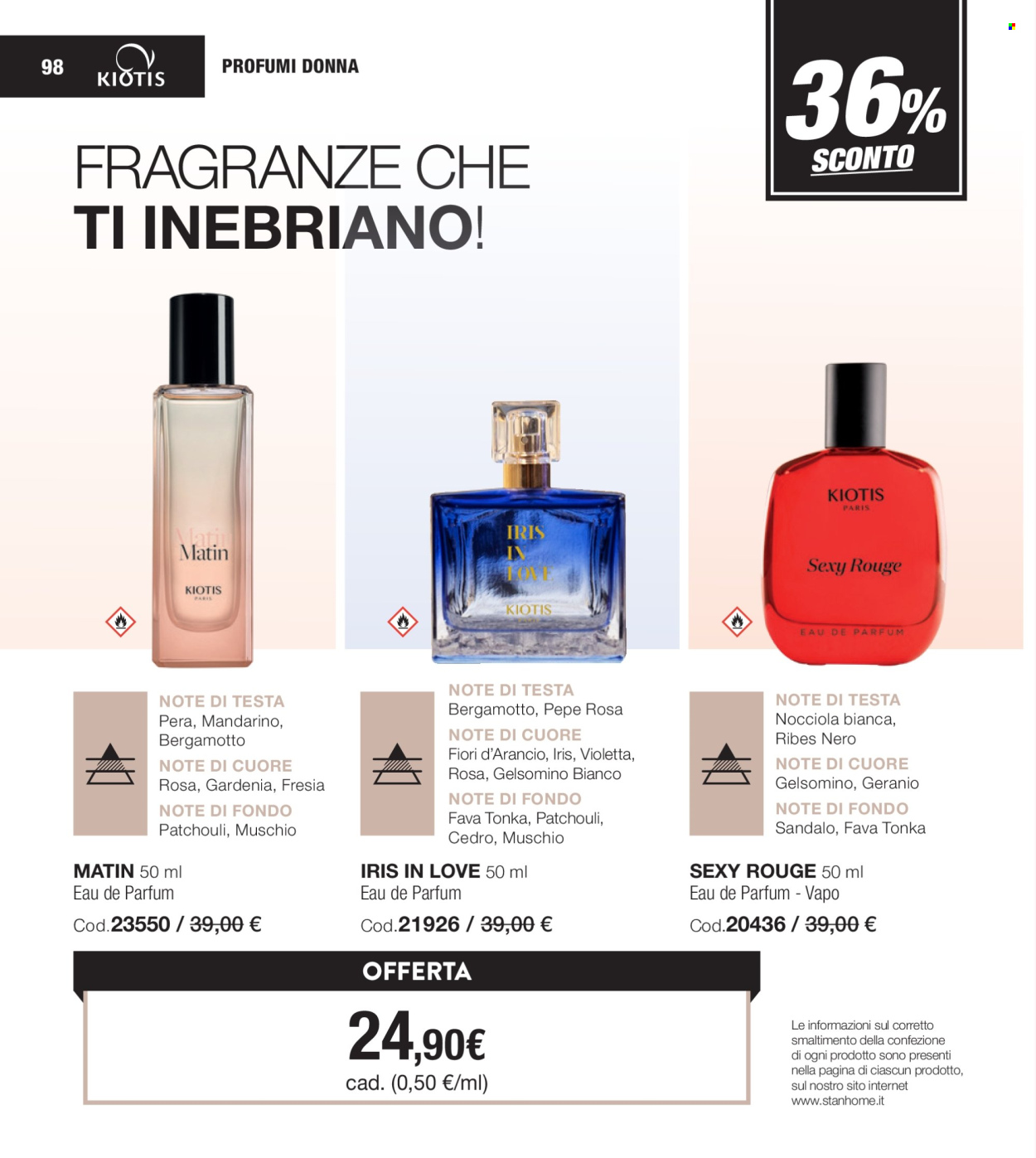 thumbnail - Volantino Stanhome - 23/4/2024 - 10/5/2024 - Prodotti in offerta - Eau de Parfum, profumo, profumo donna. Pagina 98.