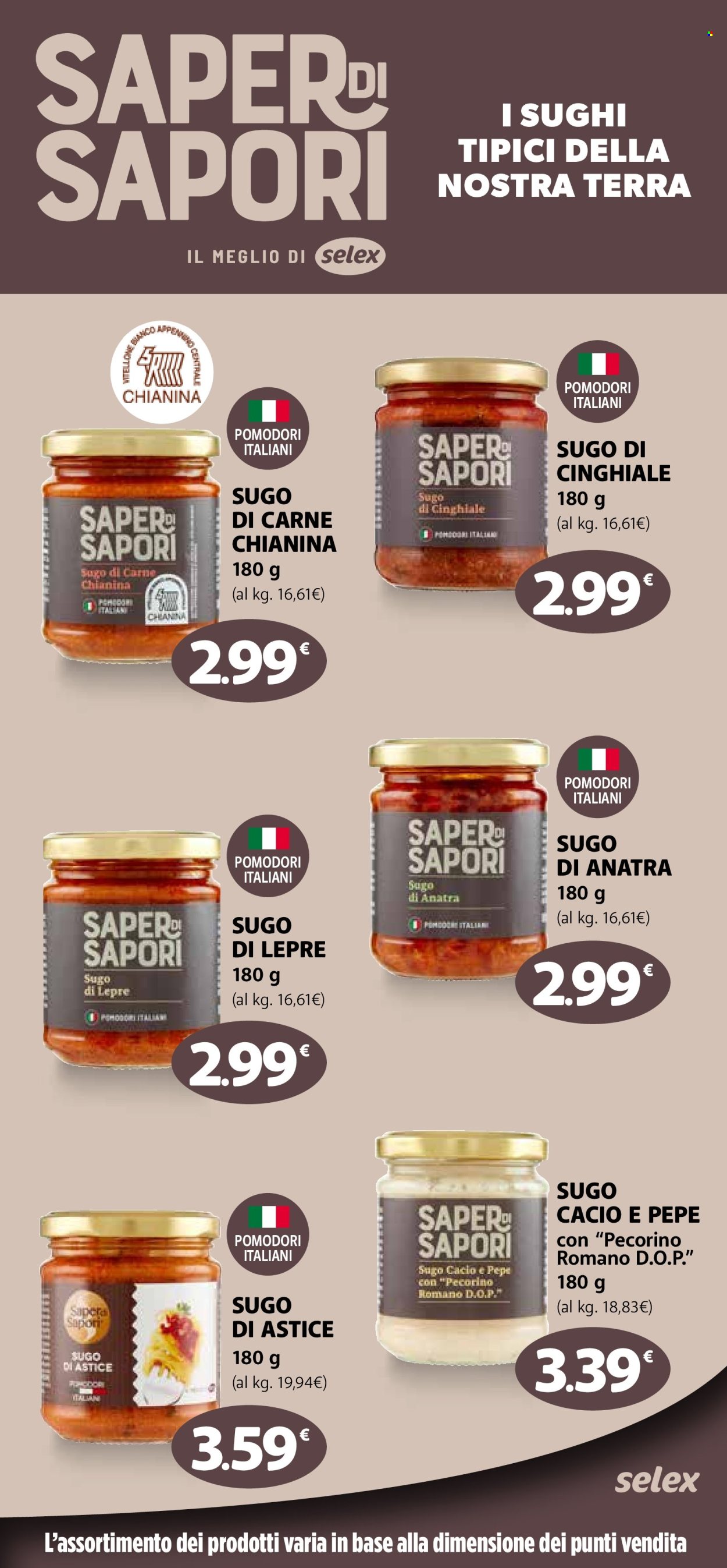 thumbnail - Volantino Supermercati Dok - 24/4/2024 - 7/5/2024 - Prodotti in offerta - pomodori, vitellone, lepre, astice, sugo, formaggio, pecorino, Pecorino Romano. Pagina 4.