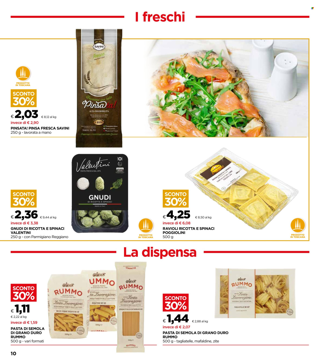 thumbnail - Volantino Coop - 23/4/2024 - 7/5/2024 - Prodotti in offerta - gnudi, ravioli, spaghetti, pasta fresca, penne, tagliatelle, Rummo. Pagina 10.
