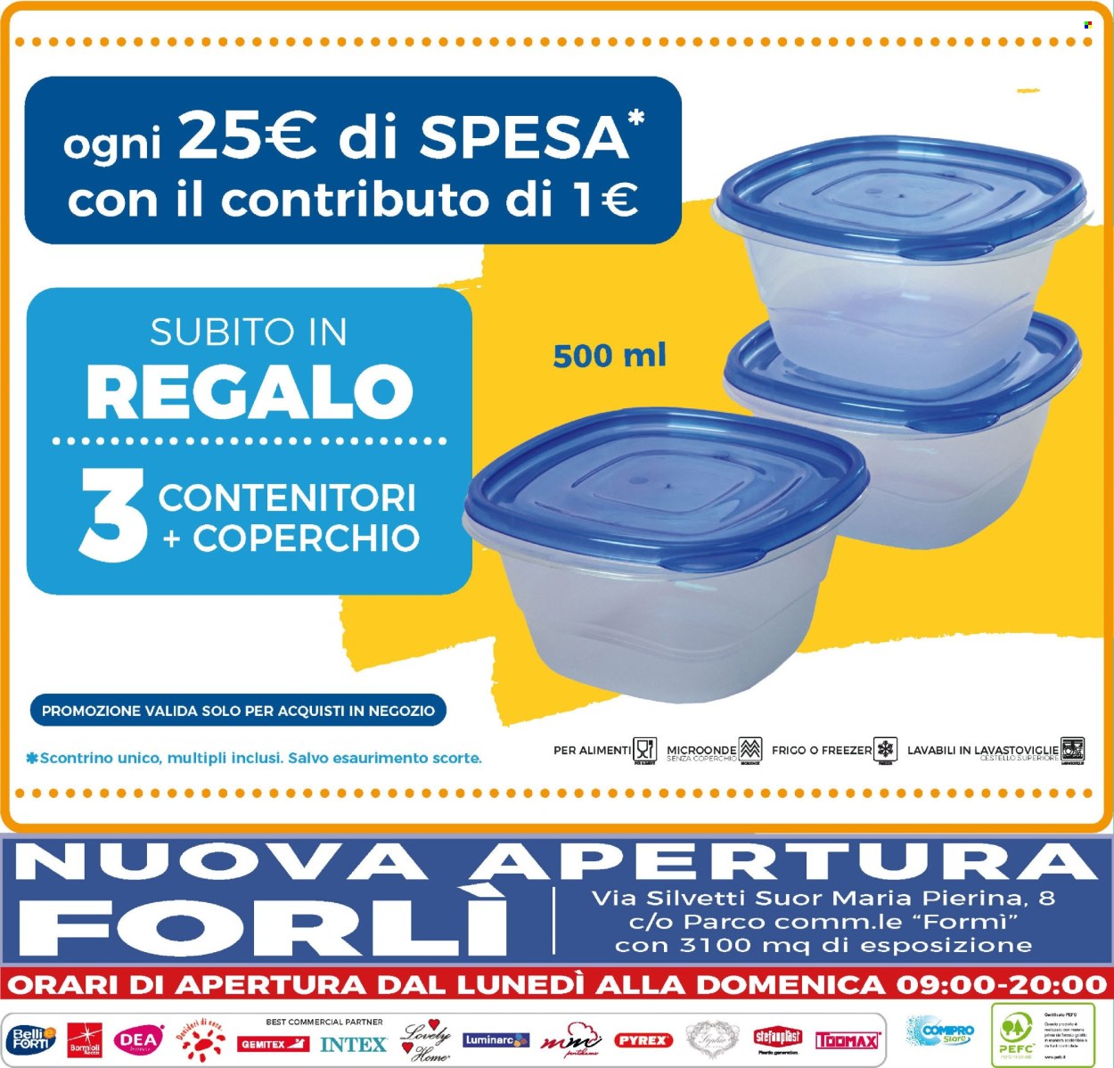 thumbnail - Volantino Happy Casa Store - 25/4/2024 - 12/5/2024 - Prodotti in offerta - Bormioli, coperchio, contenitore, forno a microonde. Pagina 48.