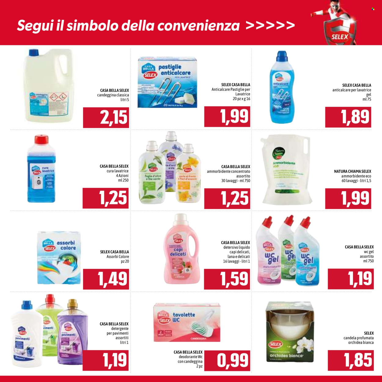 thumbnail - Volantino Emisfero - 1/5/2024 - 31/8/2024 - Prodotti in offerta - anticalcare, detergente pavimenti, detergente WC, ammorbidente, deodorante, candela. Pagina 15.