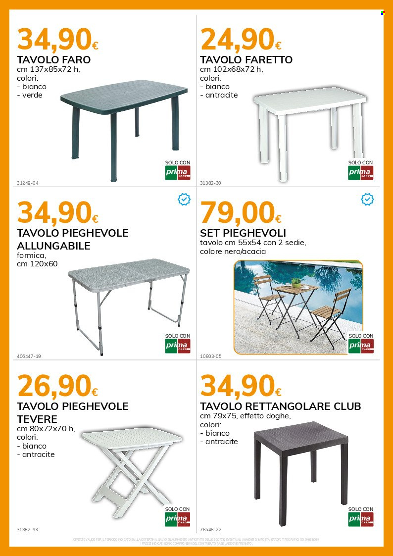 thumbnail - Volantino Basko - 2/5/2024 - 24/6/2024 - Prodotti in offerta - coperta, tavolo rettangolare, tavolo, tavolo pieghevole, sedia, faretto. Pagina 3.