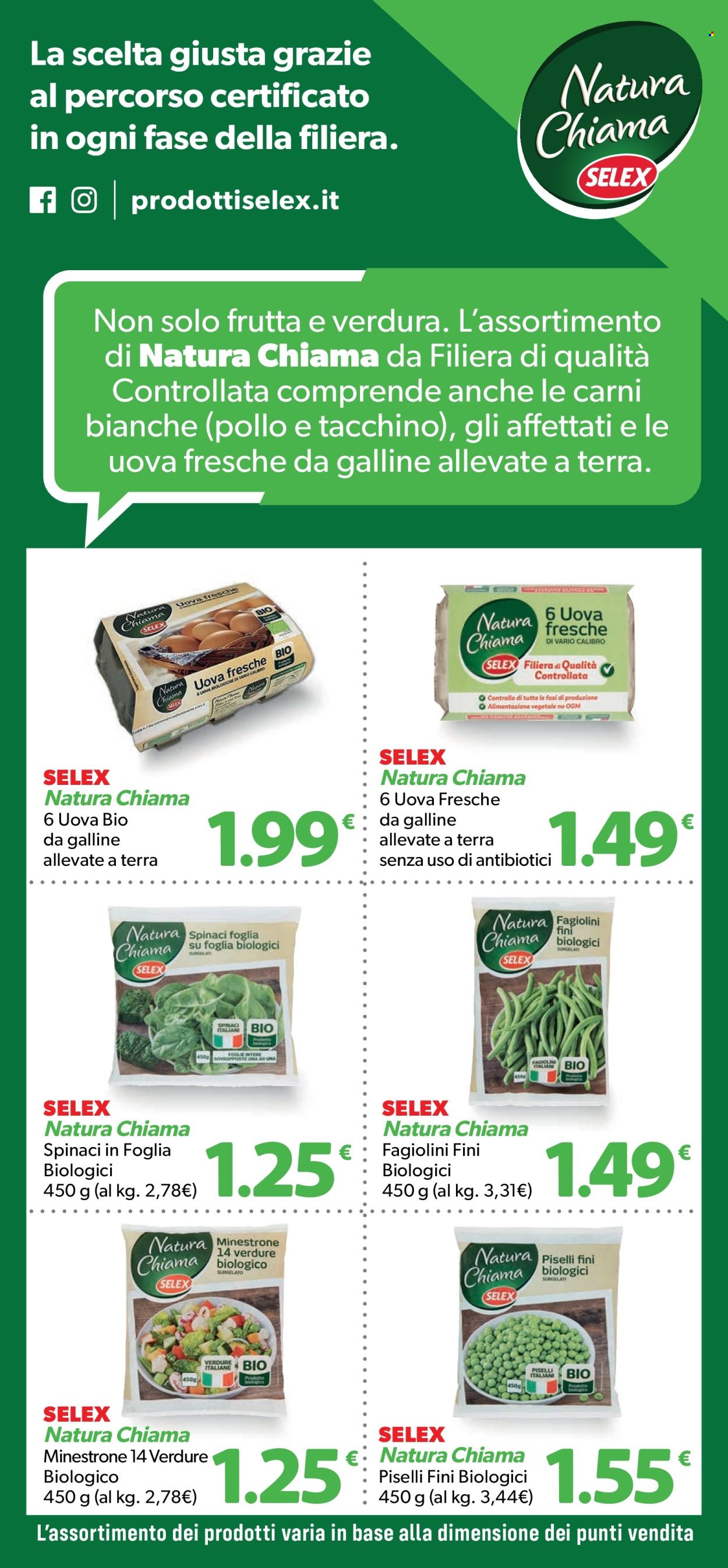 thumbnail - Volantino Famila - 26/6/2024 - 9/7/2024 - Prodotti in offerta - piselli, fagiolini, spinaci, minestrone. Pagina 3.