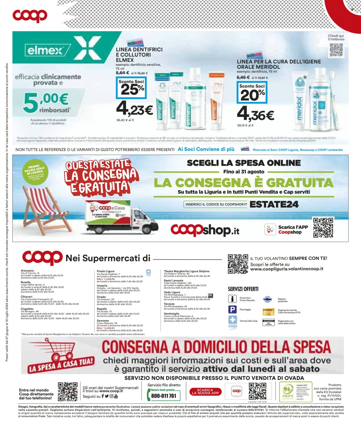 thumbnail - Volantino Coop - 27/6/2024 - 10/7/2024 - Prodotti in offerta - dentifricio, Elmex, Meridol. Pagina 24.