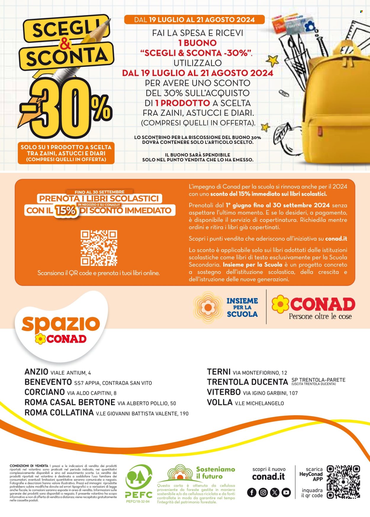 Volantino Spazio Conad - 19/7/2024 - 29/9/2024. Pagina 12