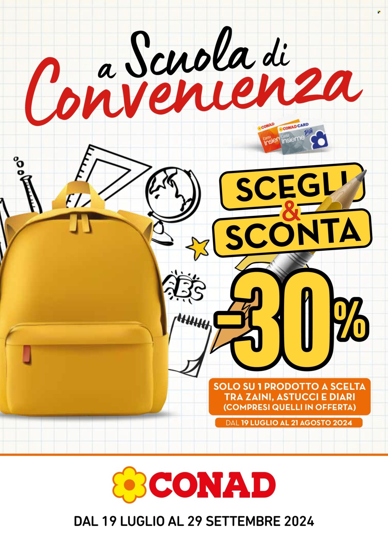 Volantino Conad - 19/7/2024 - 29/9/2024. Pagina 1