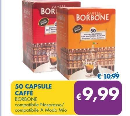 BORBONE 50 CAPSULE CAFFÈ COMPATIBILE NESPRESSO