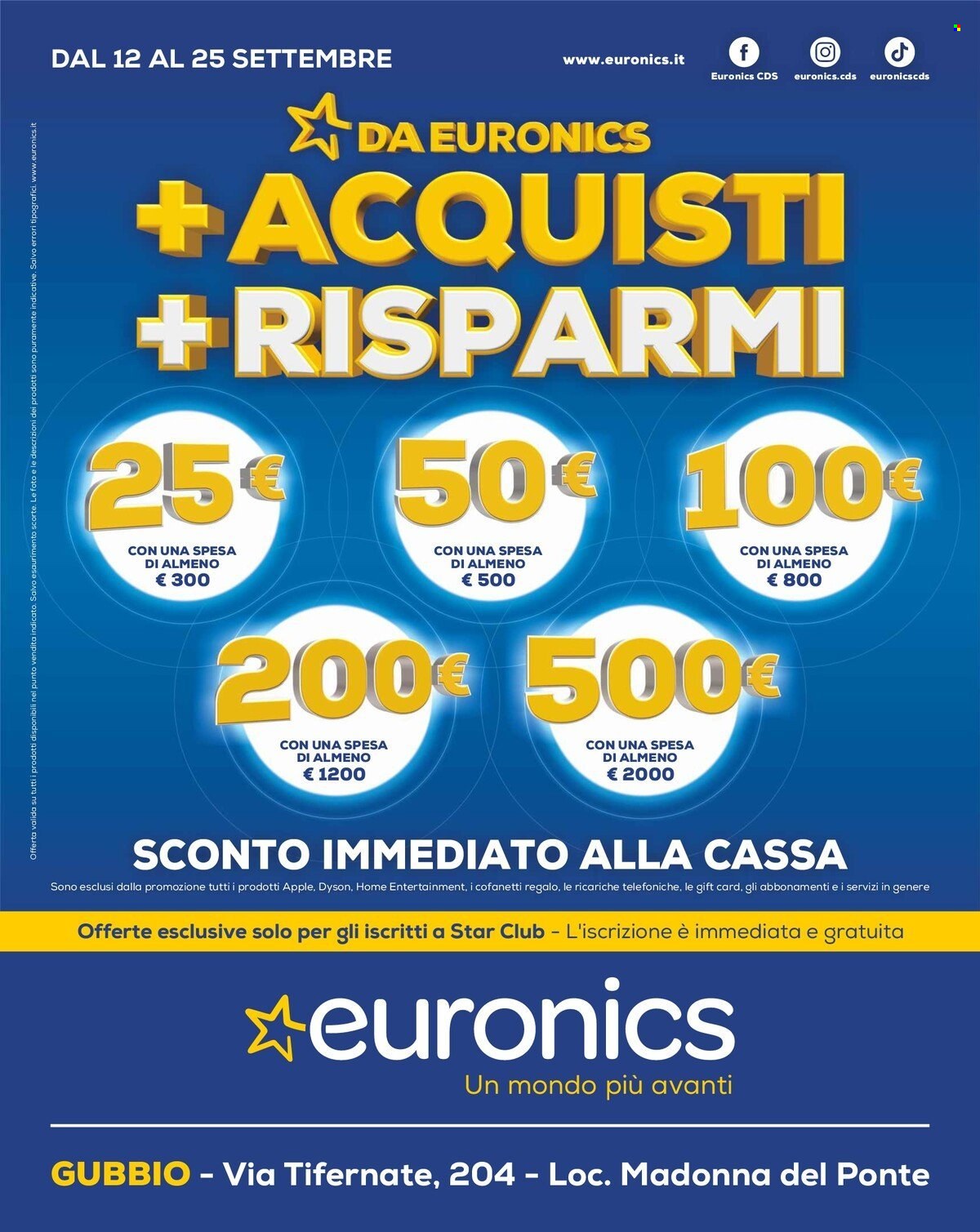 Volantino Euronics - 12/9/2024 - 25/9/2024. Pagina 1