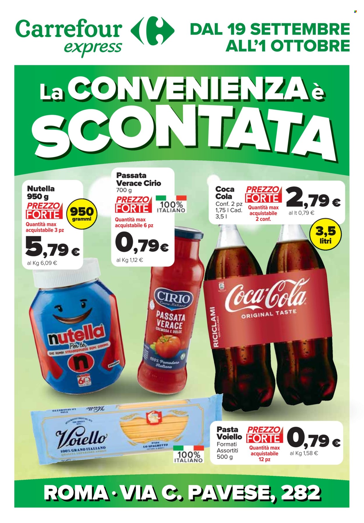 Volantino Carrefour - 19/9/2024 - 1/10/2024. Pagina 1