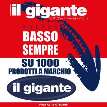 Volantino Il Gigante - 19/9/2024 - 16/10/2024.