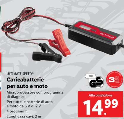 ULTIMATE SPEED® Caricabatterie per auto e moto