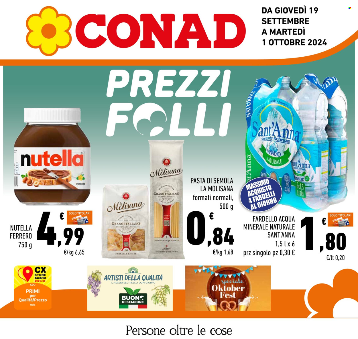 Volantino Conad - 19/9/2024 - 1/10/2024. Pagina 1