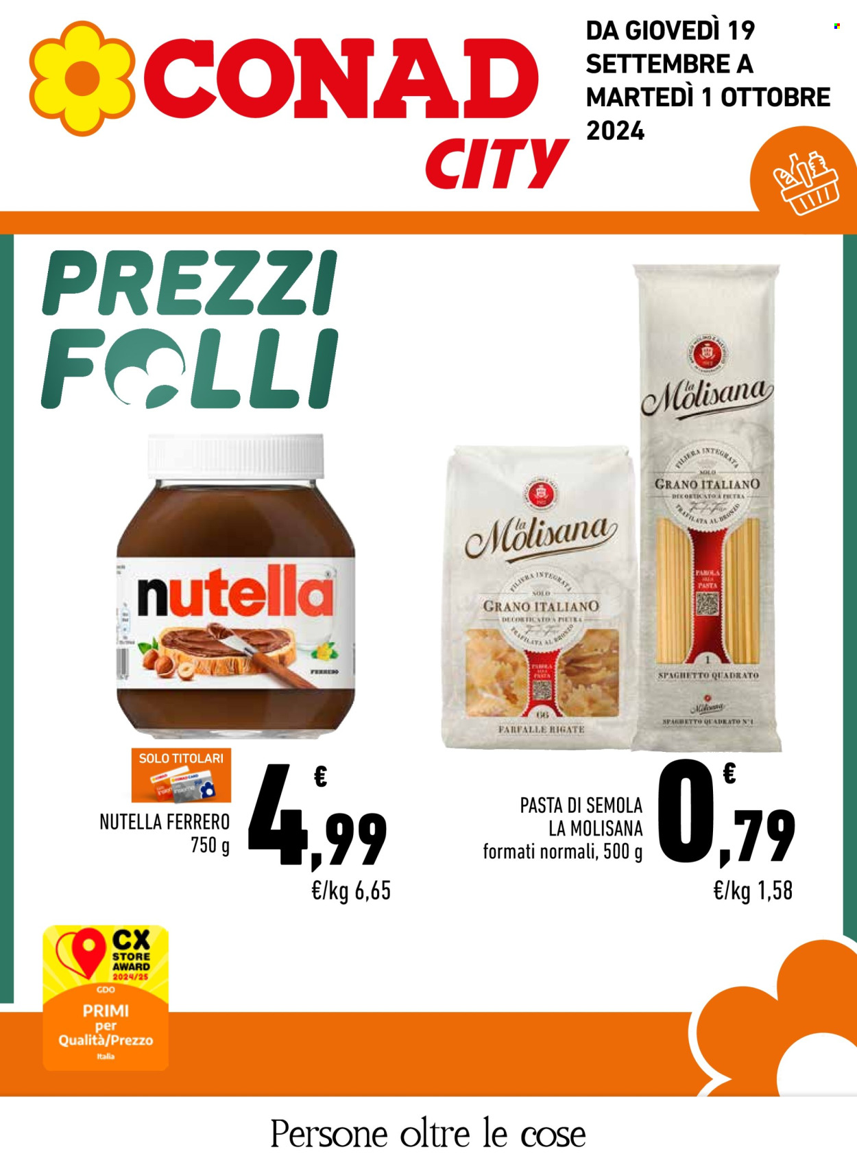 Volantino Conad - 19/9/2024 - 1/10/2024. Pagina 1