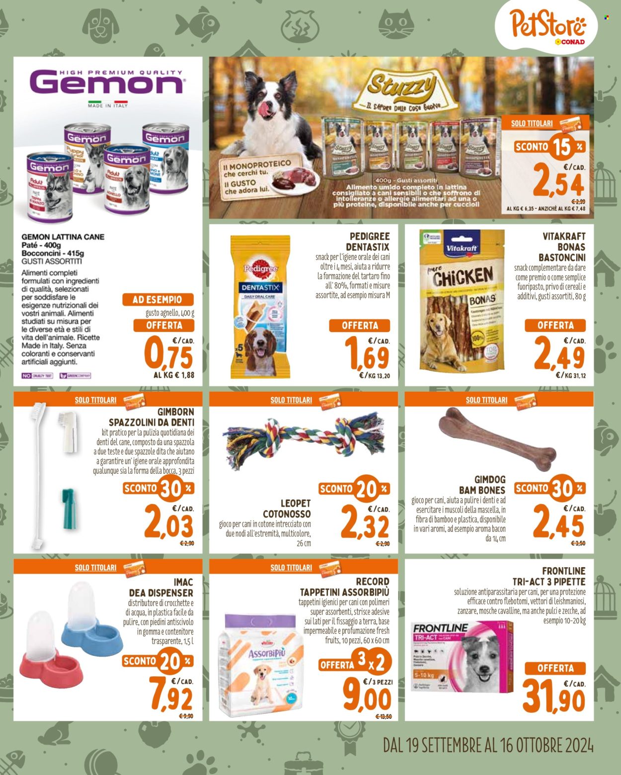 Volantino Pet Store Conad - 19/9/2024 - 16/10/2024. Pagina 3