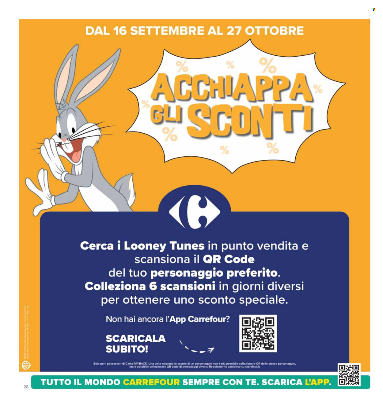 Volantino Carrefour - 26/9/2024 - 10/10/2024. Pagina 28