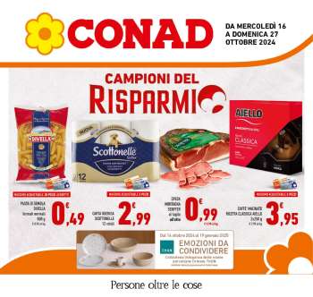 Volantino Conad - 16/10/2024 - 27/10/2024.