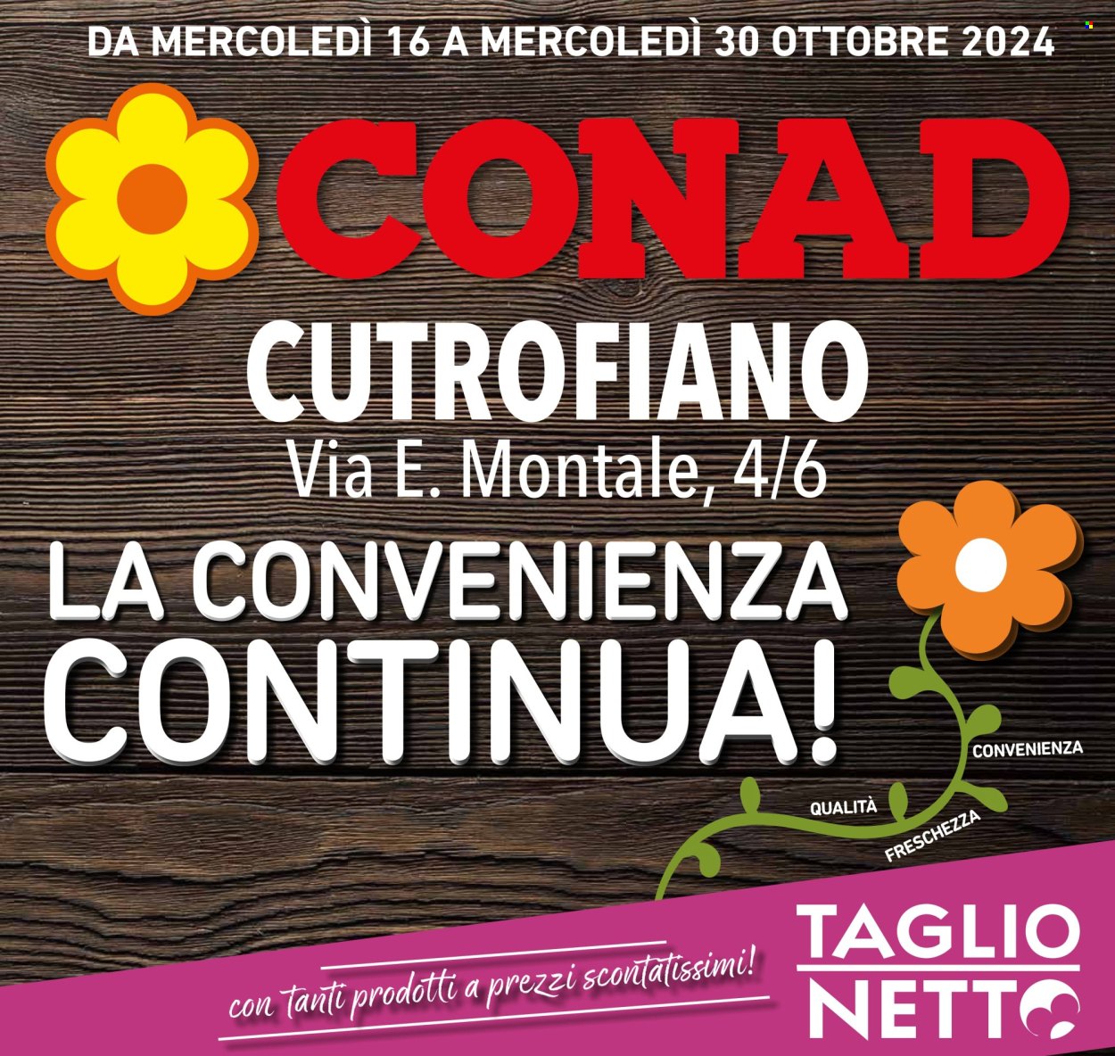 Volantino Conad - 16/10/2024 - 30/10/2024. Pagina 1