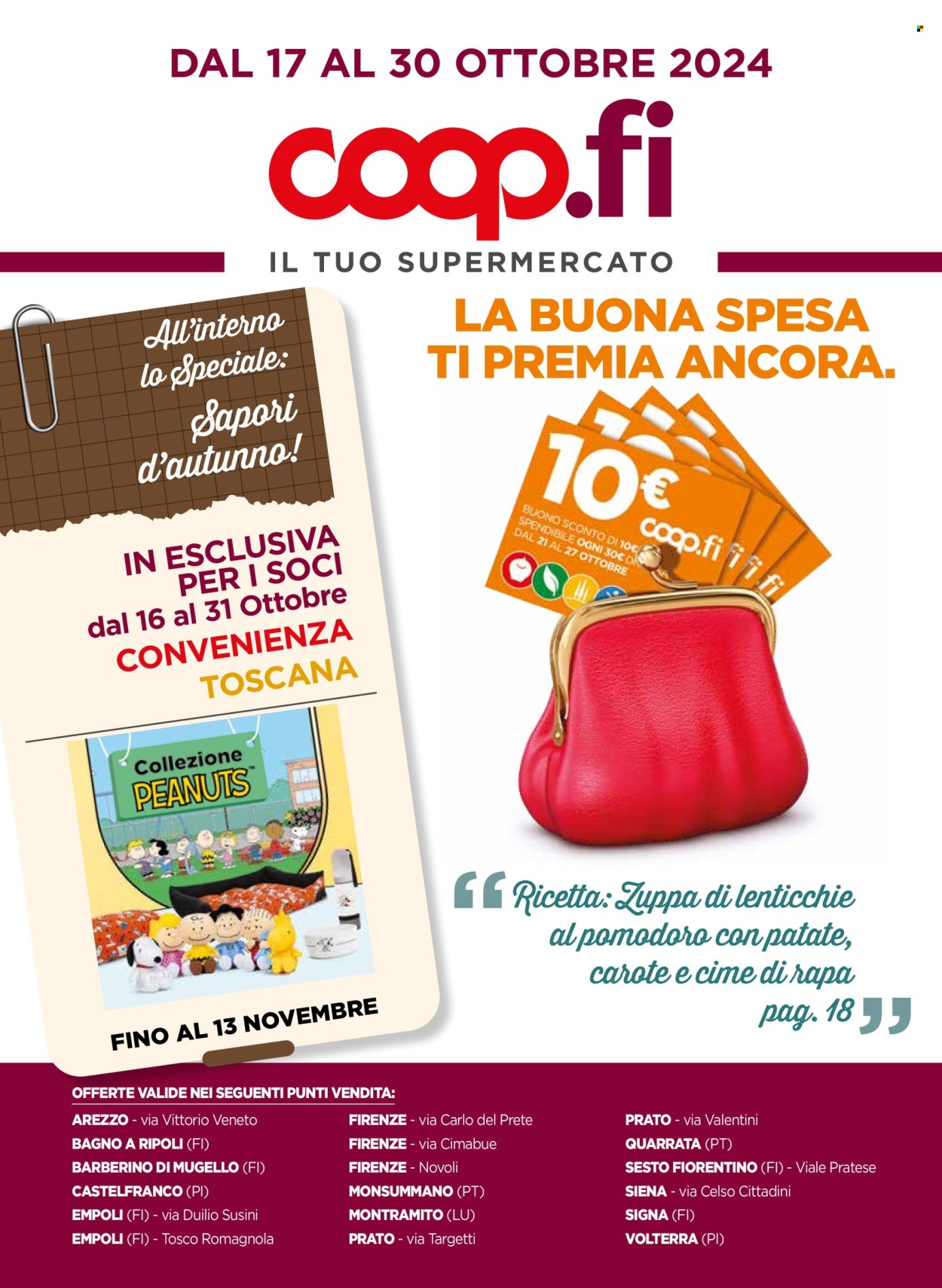 Volantino Coop - 16/10/2024 - 29/10/2024. Pagina 1