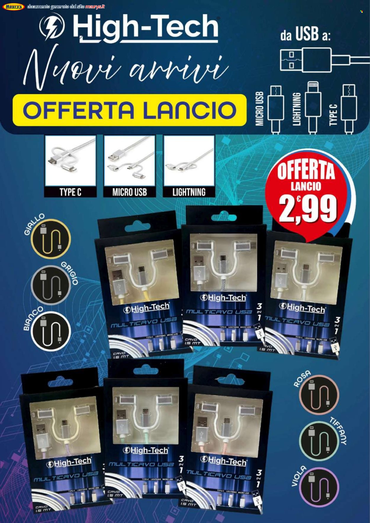 Volantino Maury's. Pagina 1